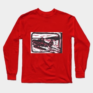 Fantasy floatplane, red Long Sleeve T-Shirt